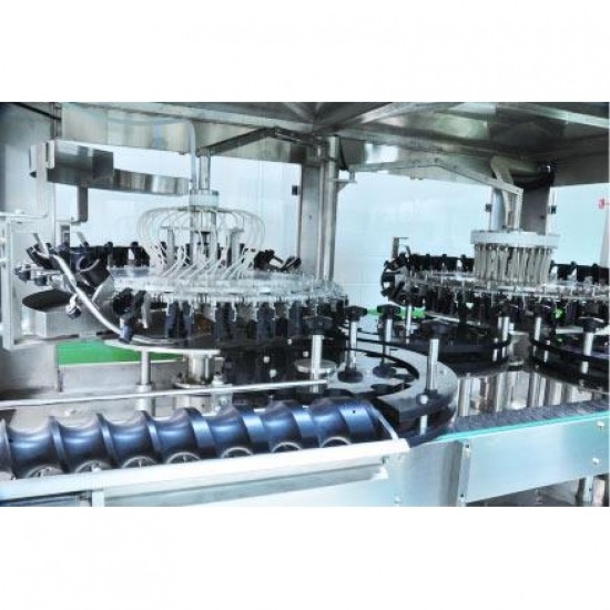 โรงงานรับผลิตเครื่องจักรบรรจุภัณฑ์ - เครื่องฉีดน้ำล้างทำความสะอาดภายในขวด แบบโรตารี่ 2 ชุด