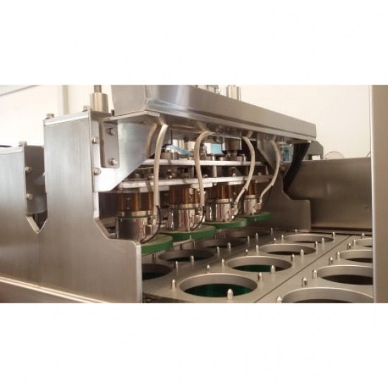 โรงงานรับผลิตเครื่องจักรบรรจุภัณฑ์ - ถ้วยจากแม็กกาซีล, ปิดฝาฟอล์ย, ซีลฝาฟอล์ย 4หลุม